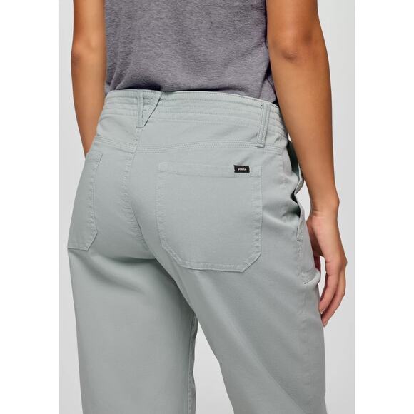 Prana Sancho Boyfriend Pant Sz 10 Saltwater Relaxed Fit Mid Rise Stretch Organic - Picture 2 of 12